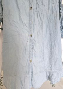 Denim Dress Cum Overlay
