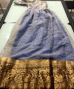 4 Days Offer combo Blue Organza&amp;yellow Ethnic Gown