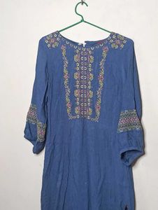 pretty dress with embroidery floral detailing