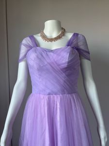 lavender tulle elegant gown