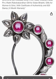 GIVA AVNI 925 Oxidised Silver Nose Ring