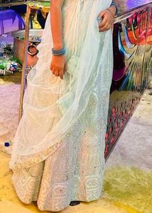Bridal Powder Blue Colour Lehenga With Heavy Work