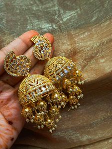 American diamond Jhumki Earring