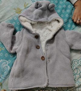 Cute Bear Hoodie Jacket woollen