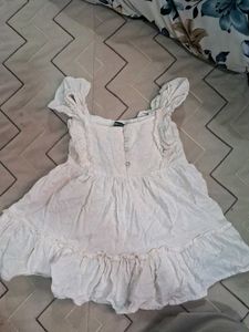 White Ruffle Dress