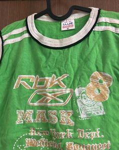 Sleeveless Green T-shirt For Kids
