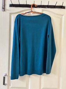 Fig Teal Round Neck Pullover