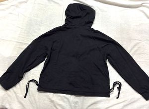 Cropped Black Zip-Up Hoodie