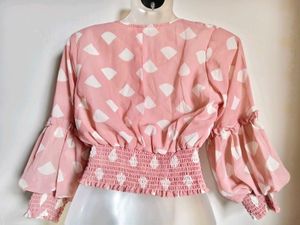 🎊Buy 1, Get 1 Free🎁Pink Polka Dot Crop Top