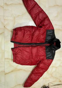 Red &amp; Black Puffer Jacket