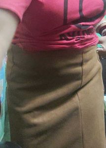 Tan brown Short skirt