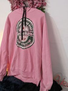 Oversized Pink Colour Hoodie