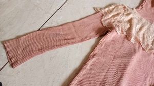 Lace Detail Turtleneck Top