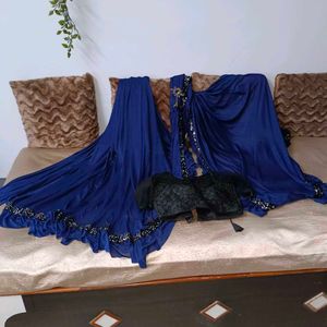 🛍️ Blue Ruffle Saree ⭐⭐⭐⭐⭐