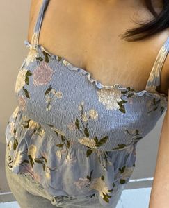 Floral Smocked Tank Top