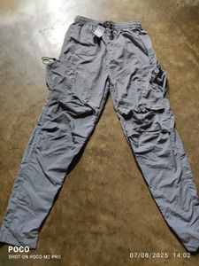 Grey Parachute Cargo For Men
