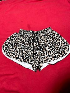 Leopard Print Lounge Shorts