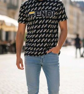 Fendi and Fila collaboration Logo Print Tee