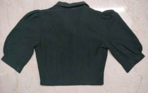 Black Cropped Blouse