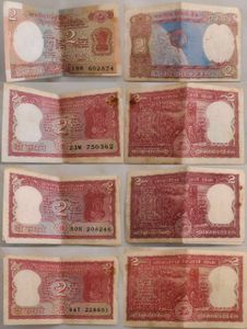 Vintage 2 Rupee Notes