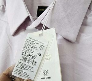 NEW Rare Rabbit Satin Stretch Plain Shirt