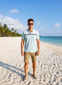 Men&#39;s Striped Polo Shirt