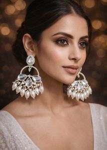 Elegant Drop Earrings with Pearls