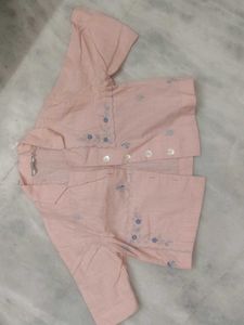 Crop Embroidered Shirt For Women