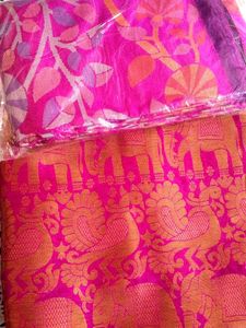 Pink & Gold Ethnic Saree