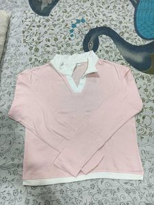 Pink Long Sleeve Polo