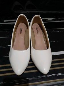 White Kitten Heels