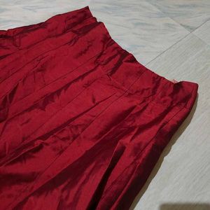 Elegant Maroon Flared Skirt