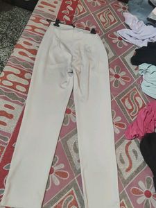 Beige Straight Leg Pants