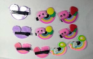 10 Pcs Rainbow Cloud Hair Clip Set Baby Alligator
