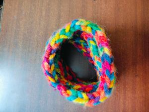 Vibrant Rainbow Crochet Headband
