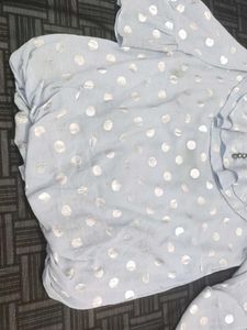 Polka Dot Ruffle Blouse