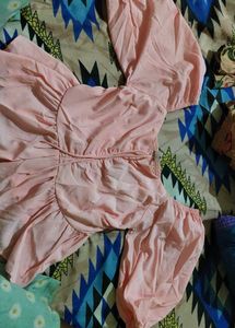 Cute Pink Puff Sleeve Top