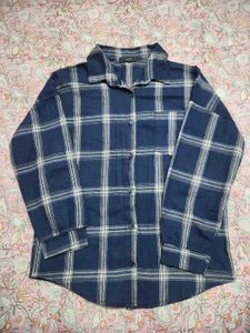 Blue Plaid Flannel Shirt