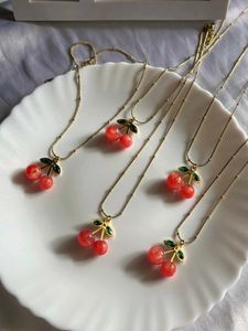 Cute Cherry Pendant Necklace..