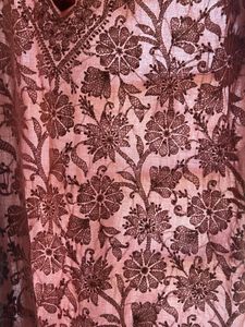Pink Chicken Work Kurta