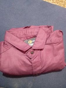 wine colour casual shirt size 44-46 (new)