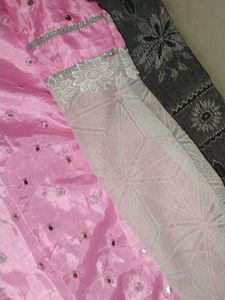 Unique Party Wear Pink Kurta
