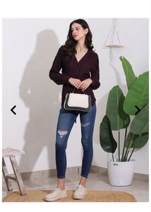 Shein ankle lengthmid wash distressed jeans