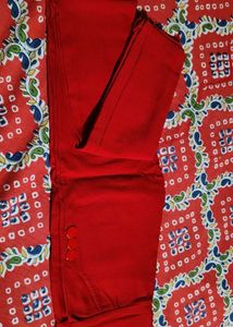 Red Leggings with Buttons