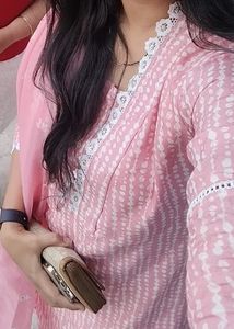 Baby Pink Suit With Dupatta