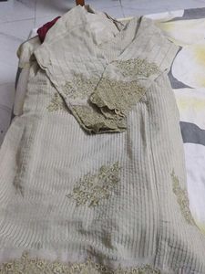 Brand New Grey stiched churidaar suit