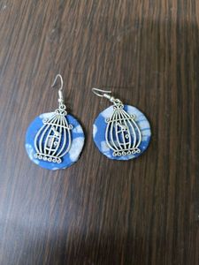 Set Of 4 Handmade Fabric Earrings - Unique Designs