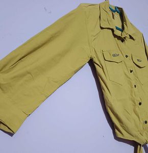 Yellow Tie-Front Shirt