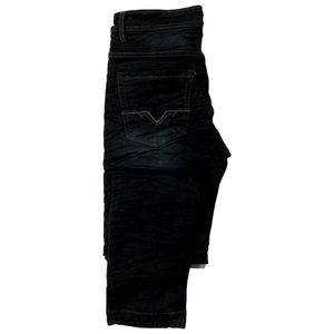 Black Washed Diesel Slim-Fit Jeans for Men Size 30