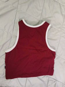 Red No Borders Crop Tank from roadster